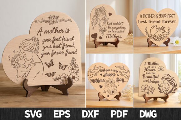 Paquete De Placas Del Dia De La Madre Creativo Digital